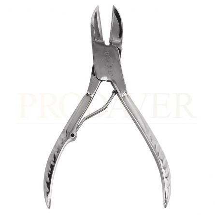 Pliers for cutting fingernails. The blades are curved. funeral instruments