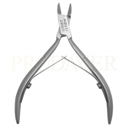 Pliers with two curved blades, medium length, fine tips. funeral homes, funeral instruments
