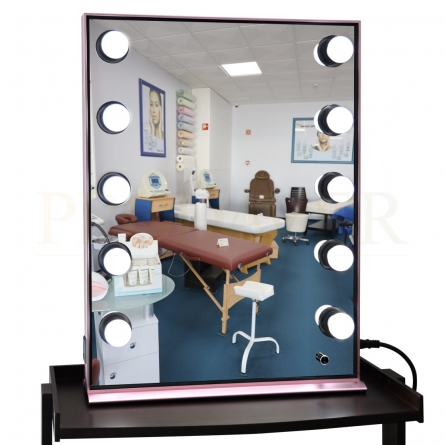 Makeup Mirror with Lights Hollywood Mirror with 10 Bulbs. Rose gold Mirror with Lights.