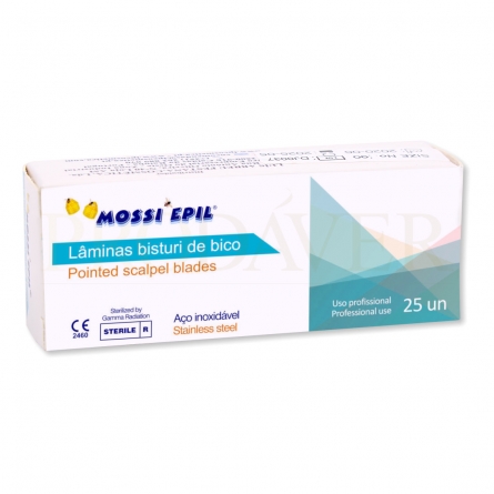 caixa de lâminas de bisturi de bico nr. 90