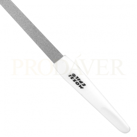 Thin nail file that also makes it easier to file the corners of the nails. funeral instruments