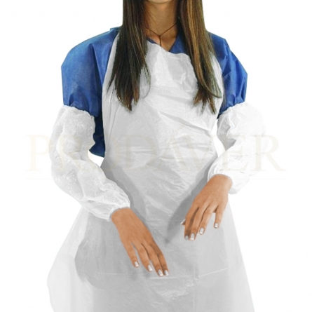 mangas de braço descartáveis de plástico à prova de água para limpeza, proteção do braço 40x20cm 100un disposable waterproof plastic arm sleeves