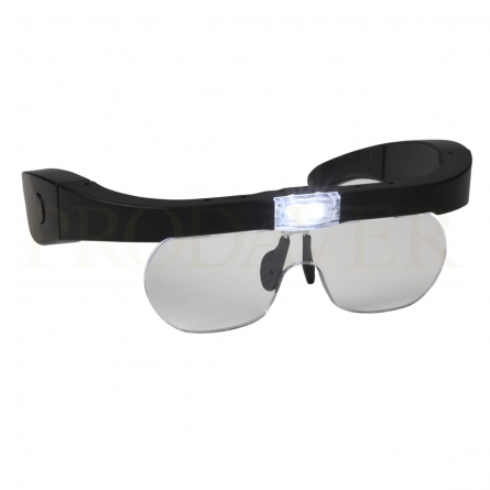 Mãos livres para trabalhos de leitura, trabalhos manuais, 4 lentes amovíveis com ampliação de 1,5X, 2,5X, 3,5X, 5X