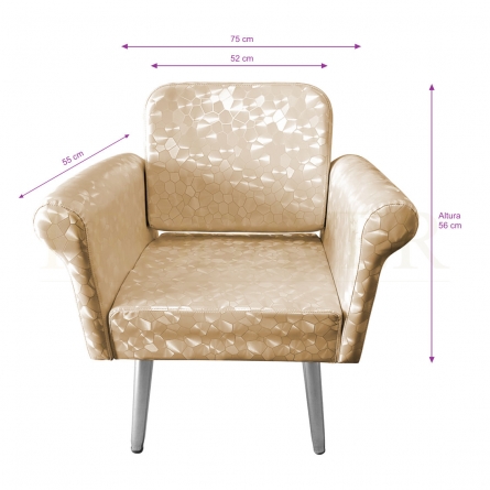 Armchair Reading Chair Accent Chair , Chair Sofa Chair with Cushion Reception Chair Leisure Chair for Bedroom Living Room, golden