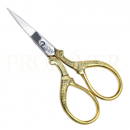 Tesoura para cortar cutículas ou unhas, com pontas finas. Em aço inoxidável. material para funerárias